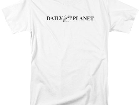 SUPERMAN : DAILY PLANET LOGO S\S ADULT 100% COTTON 18\1 T-SHIRT White 2X For Sale