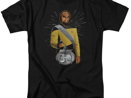 STAR TREK : WORF 30 S\S ADULT 100% COTTON 18\1 T-SHIRT BLACK 6X Discount