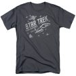 STAR TREK : THROUGH SPACE S\S ADULT 100% COTTON 18\1 T-SHIRT CHARCOAL 5X Discount