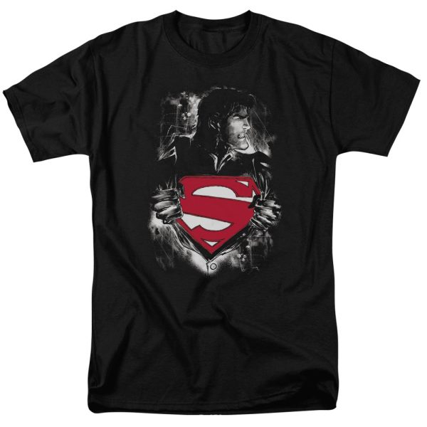 SUPERMAN : DARKEST HOUR S\S ADULT 100% COTTON 18\1 T-SHIRT BLACK 3X Sale