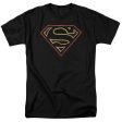 SUPERMAN : COLORED SHIELD S\S ADULT 100% COTTON 18\1 T-SHIRT BLACK 5X For Discount