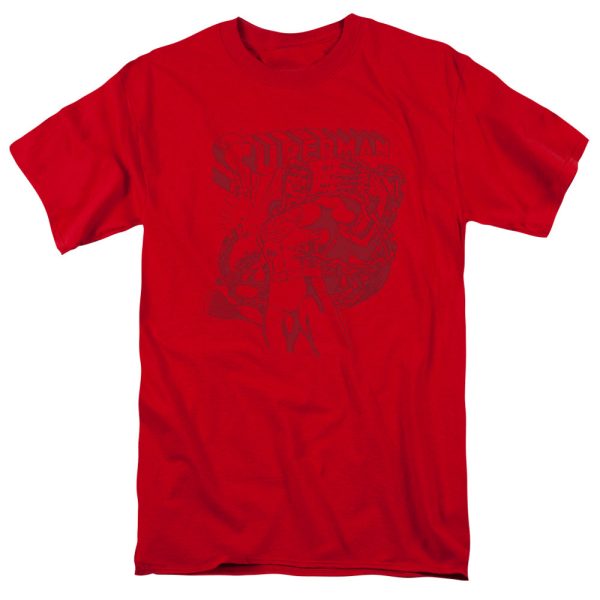 SUPERMAN : CODE RED S\S ADULT 100% COTTON 18\1 T-SHIRT RED 3X Online